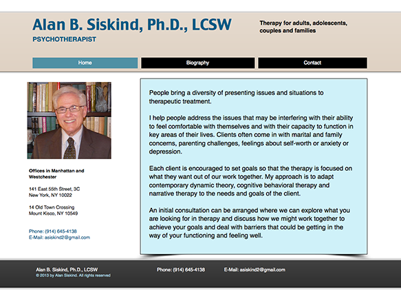 alan siskind website design